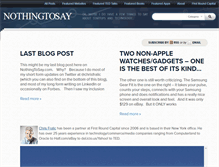 Tablet Screenshot of nothingtosay.firstround.com